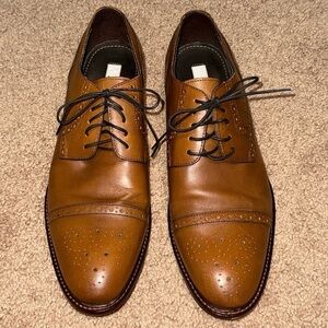 Joseph Abbound Leather Wingtip Oxford Dress Shoes